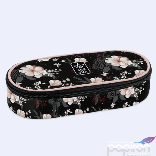 Tolltartó nagy Ars Una 24' Körzippes Flowery black (5374) 24 54940857 Egyrekeszes zsebbel és írószert