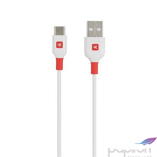 Töltőkábe USB-A/USB-C 1,2m SKROSS fehér 