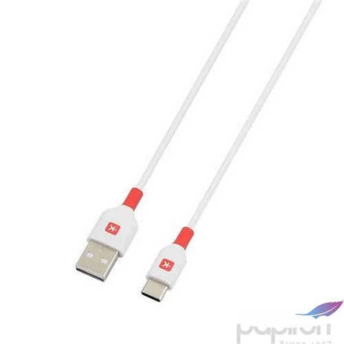 Töltőkábe USB-A/USB-C 2m SKROSS fehér 