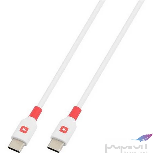 Töltőkábe USB-C/USB-C gyorstöltés 2m SKROSS fehér