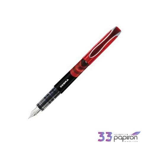 Töltőtoll Zebra 0,6 mm, Fountain pen, piros 