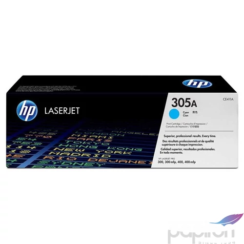 Toner HP CE411A színes, 305A kék, 2, 6k LaserJet Pro 300 MFP M375 géphez