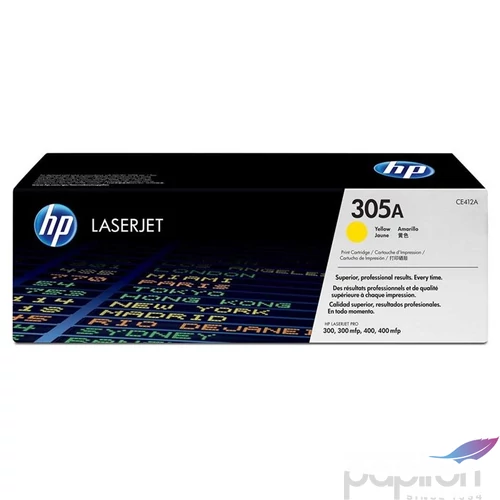 Toner HP CE412A színes, 305A sárga, 2, 6k LaserJet Pro 300 MFP M375 géphez