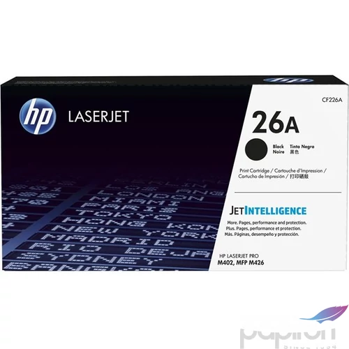 Toner HP CF226A fekete, 26A, 3, 1k LaserJet Pro M402, 426 géphez