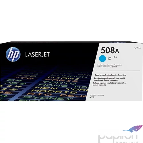 Toner HP CF361A színes,508A kék 5k Color LaserJet Enterprise M552, M553 gép