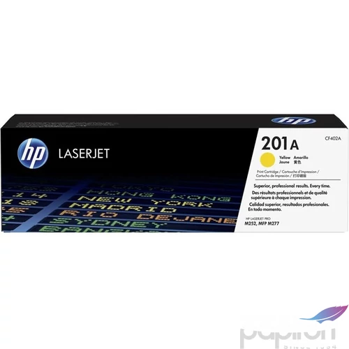 Toner HP CF402A színes, 201A sárga1,4k Color LaserJet Pro M252,M277 géphez