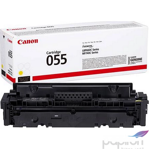 Toner lézer Canon lézer, CRG-055 sárga, 2,1k
