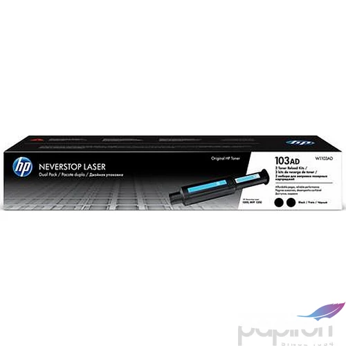 Toner lézer HP lézer, W1103AD HP 103AD, fekete, 2*2,5k