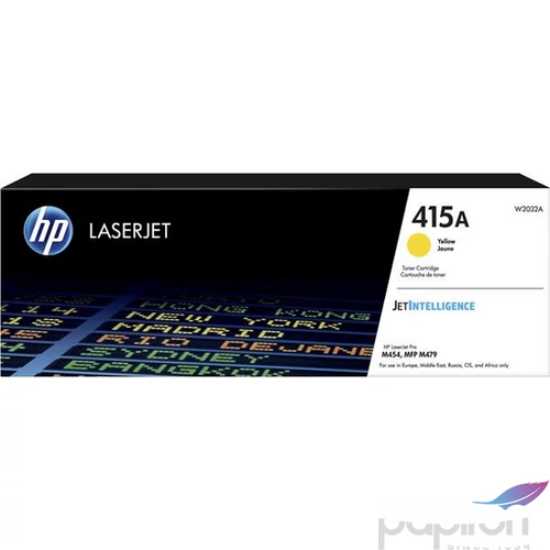 Toner lézer HP lézer, W2032A HP 415A, sárga, 2,1k