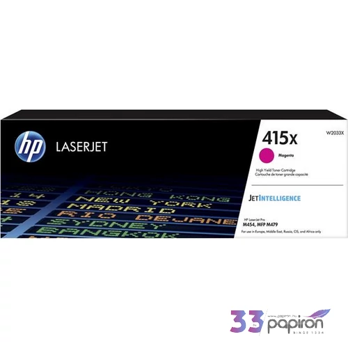 Toner lézer HP lézer, W2033X HP 415X, magenta, 6k