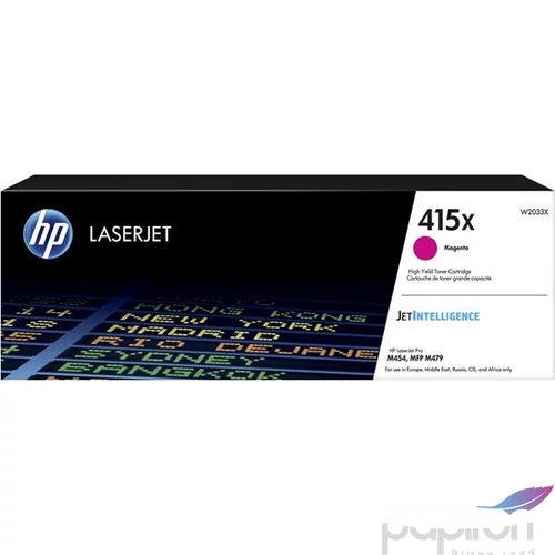 Toner lézer HP lézer, W2033X HP 415X, magenta, 6k
