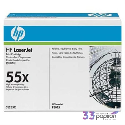 Toner lézer HPCE255X CE255X fekete 12.5k HP