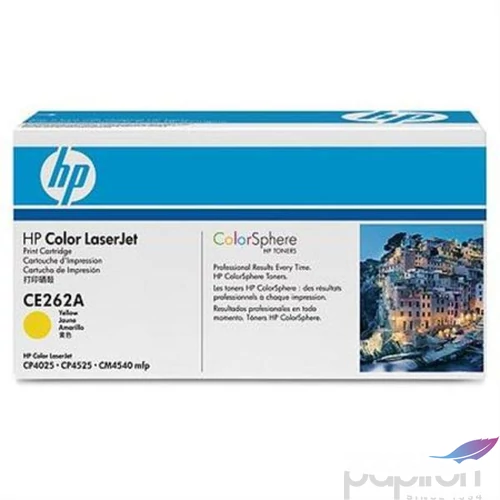Toner lézer HPCE262A CE262A sárga 11k HP