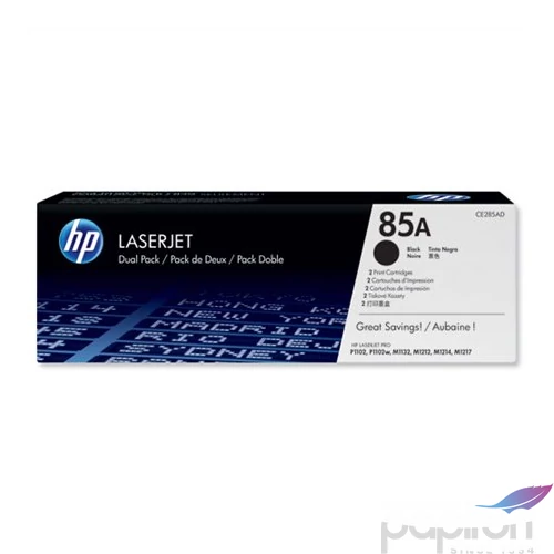 Toner lézer HPCE285D CE285AD fekete 2X1.6k HP