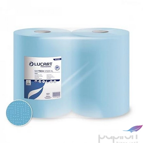 Törlőkendő tekercses 3 2 rétegű LUCART SKYTECH 3.500 X kék