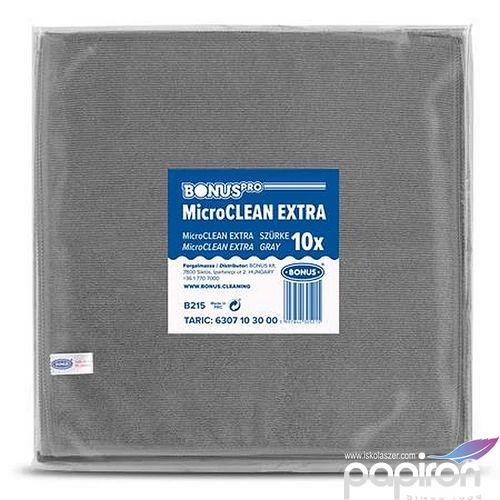 Törlőkendő univerzális 10db 40x40cm BONUS MicroCLEAN Extra szürke