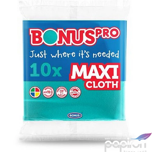 Törlőkendő univerzális 10db BONUS MAXI zöld