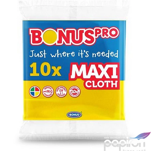 Törlőkendő univerzális 10db BONUS MAXI sárga