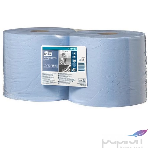 Törlőpapír tekercses 26cm átmérő W1/W2 rendszer 2 2 rétegű TORK Plusz kék
