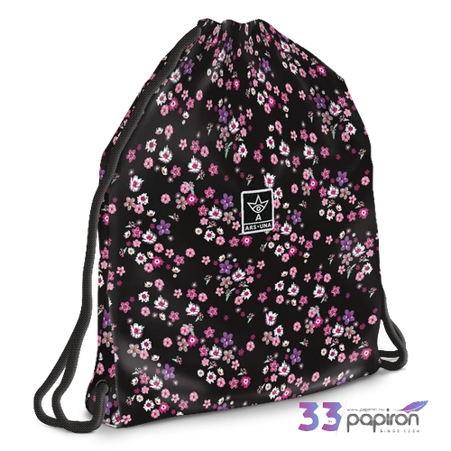 Ars Una Tornazsák sportzsák Tinédzser Pearl Blossom black   24 54593770 Könnyű erős tartós anyagból