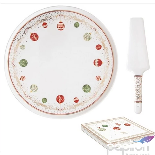 Tortatál porcelán 32cm, Christmas Eve dobozban