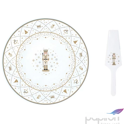 Tortatál Porcelán karácsonyi 32cm Royal Nutcracker dobozban