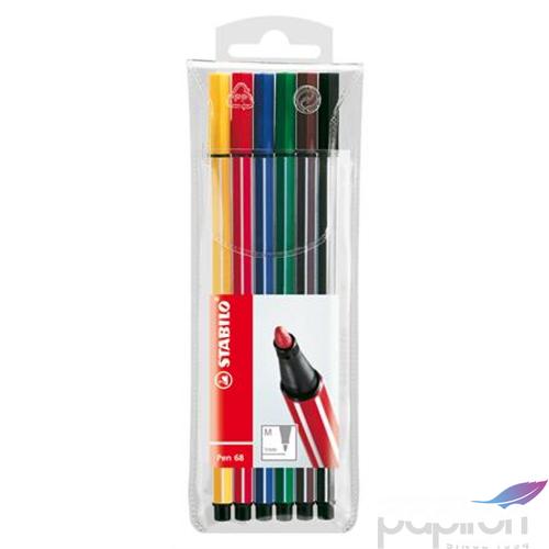 Filckészlet 6 Stabilo Pen 68 1mm-es 6színű készlet Írószerek STABILO 6806/PL