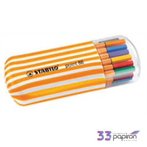 Tűfilc készlet 20 Stabilo Point 88' Zebrui 0,4mm, 20színű készlet Írószerek STABILO 8820-02