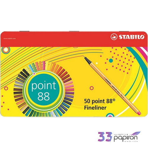 Tűfilc készlet 47+3 Stabilo Point 88' 0,4mm-es 50színű készlet Írószerek STABILO 8850-6