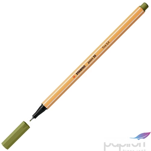Tűfilc 0,4mm Stabilo Point 88, sárzöld TST8837