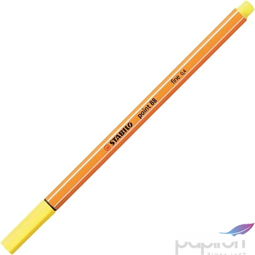 Tűfilc citromsárga Stabilo Point 88'/24, 0,4mm-es Írószerek STABILO 88/24