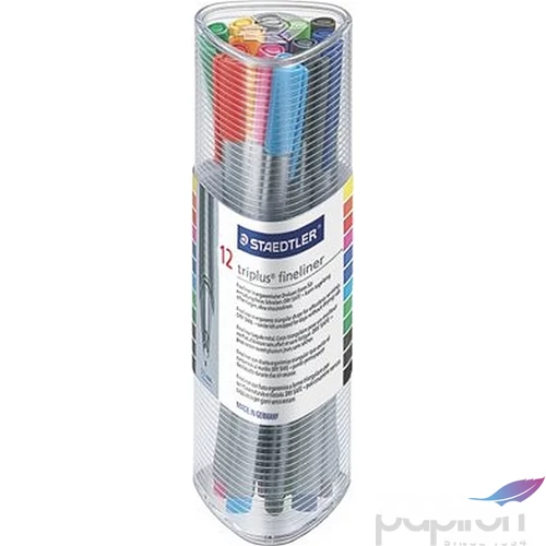 Tűfilc készlet 12 Staedtler Triplus 0,3mm-es 12színű készlet Írószerek STAEDTLER 334 PR12