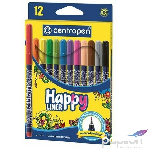 Tűfilc készlet Centropen Happy Liner 12db-os készlet