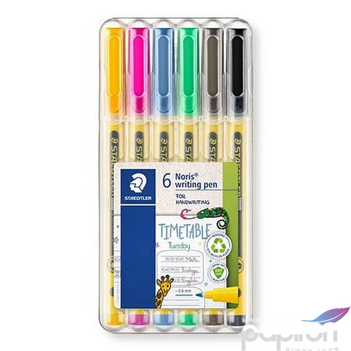 Tűfilc készlet Staedtler 0,6 mm, Noris 307, 6 különböző szín
