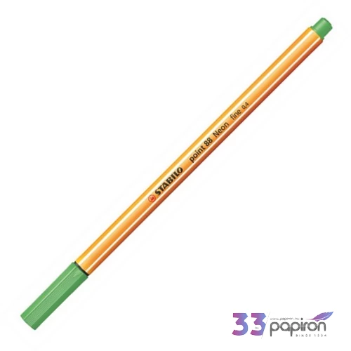 Tűfilc neon zöld Stabilo Point 88'/033, 0,4mm-es Írószerek STABILO 88/033