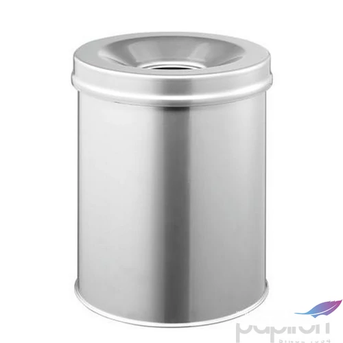 Tűzálló szemetes fém kerek DURABLE Safe ezüst