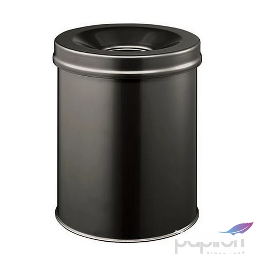 Tűzálló szemetes fém kerek DURABLE Safe fekete