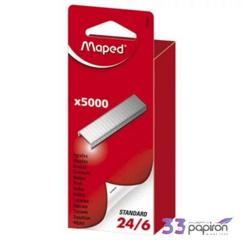 Tűzőkapocs 24/6 Maped 20lap 5000db/dob Irodai kisgépek MAPED 324401