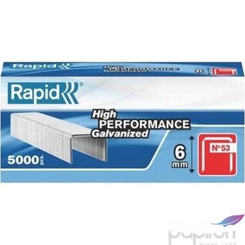Tűzőkapocs 53/6 Rapid horg.,53/6,5000db/doboz Rapid 1db rendelési egység ár 1db-ra