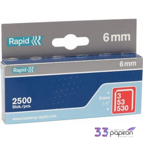 Tűzőkapocs 53/8 Rapid horg.,53/8,5000db/doboz Rapid 1db rendelési egység ár 1db-ra