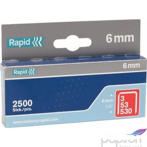 Tűzőkapocs 53/8 Rapid horg.,53/8,5000db/doboz Rapid 1db rendelési egység ár 1db-ra