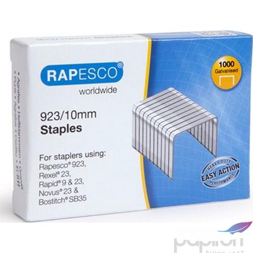 Tűzőkapocs 923/10 Rapesco 70lap 1000db/dob erős horganyzott acél Irodai kisgépek RAPESCO 1237