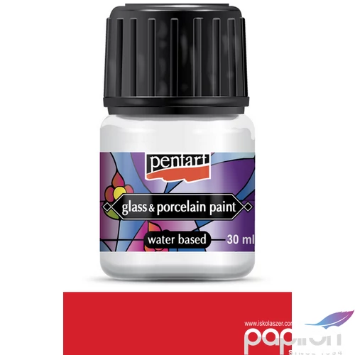 Üveg és Kerámiafesték Pentart 30ml - piros Pentart