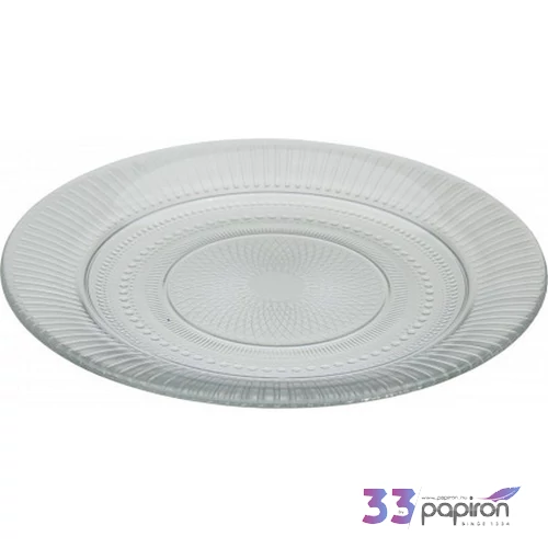 Tányér Üveg tányér 20cm HELLUR