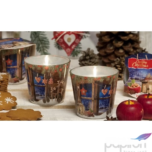 Gyertya üvegben illatos 24' Christmas Charming 115g illatos gyertya Bartek candles ÚJ ILLATTAL