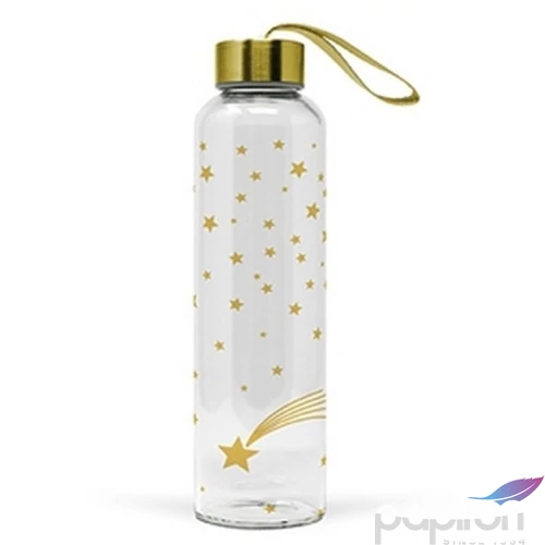 Kulacs Üvegflaska 550ml Shooting Star Real Gold Borosilicate üveg