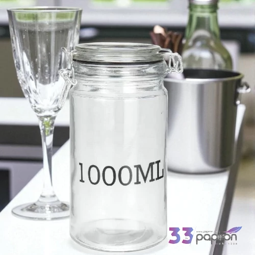 Üvegpalack csatosüveg 1000ml tároló üveg