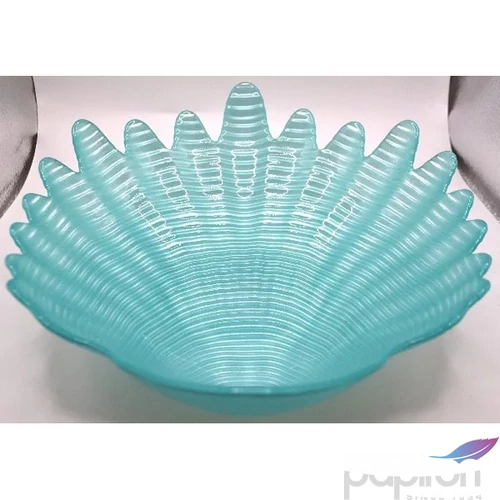 Üvegtál 20cm Polo fémes-égkék