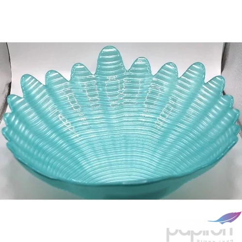 Üvegtál 26cm Polo fémes-égkék