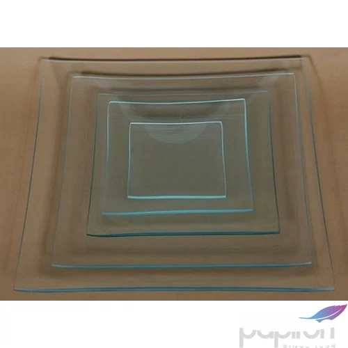 Üvegtál négyzet gyertyatál négyszögletes 25x25cm